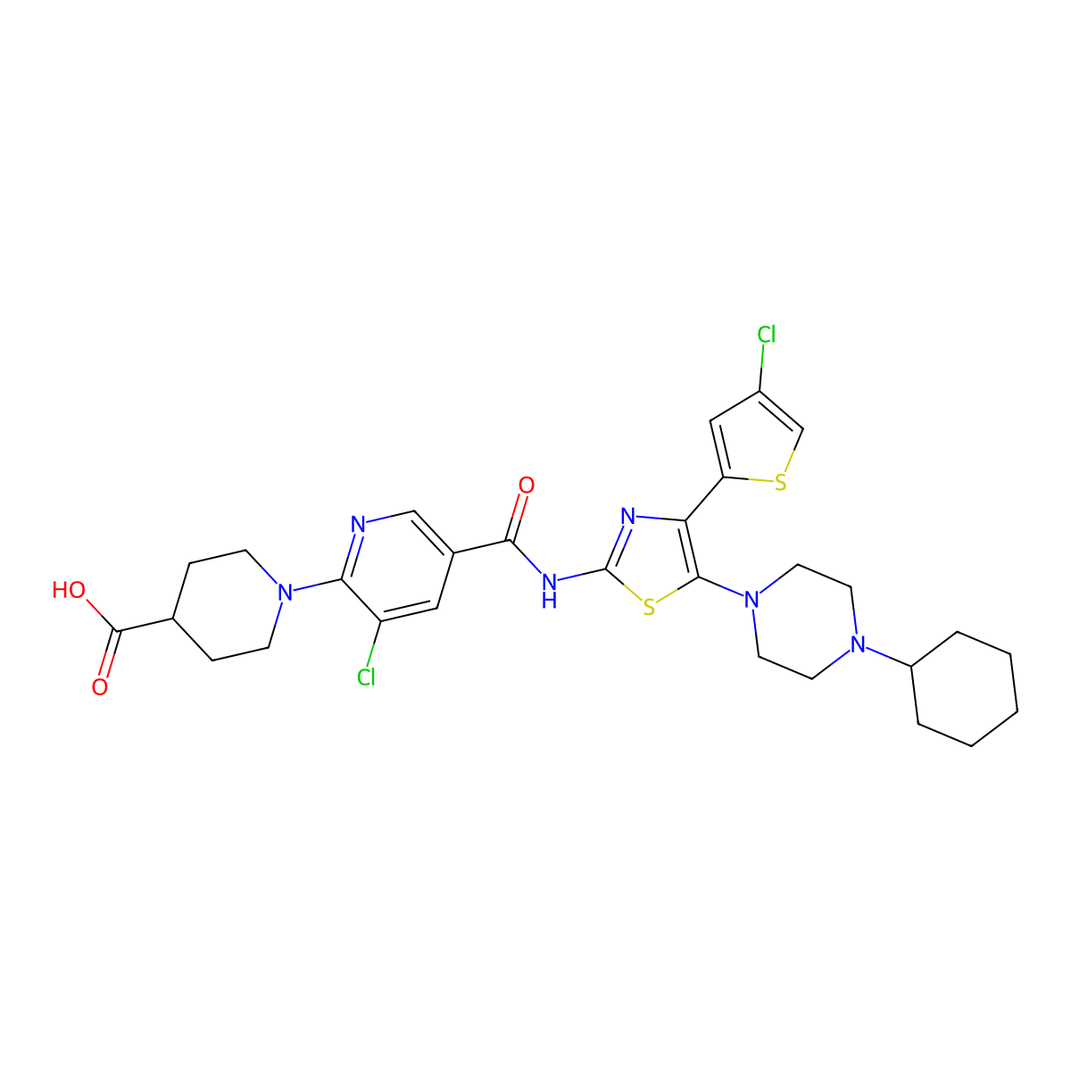 Avatrombopag molecular structure, CAS 570406-98-3