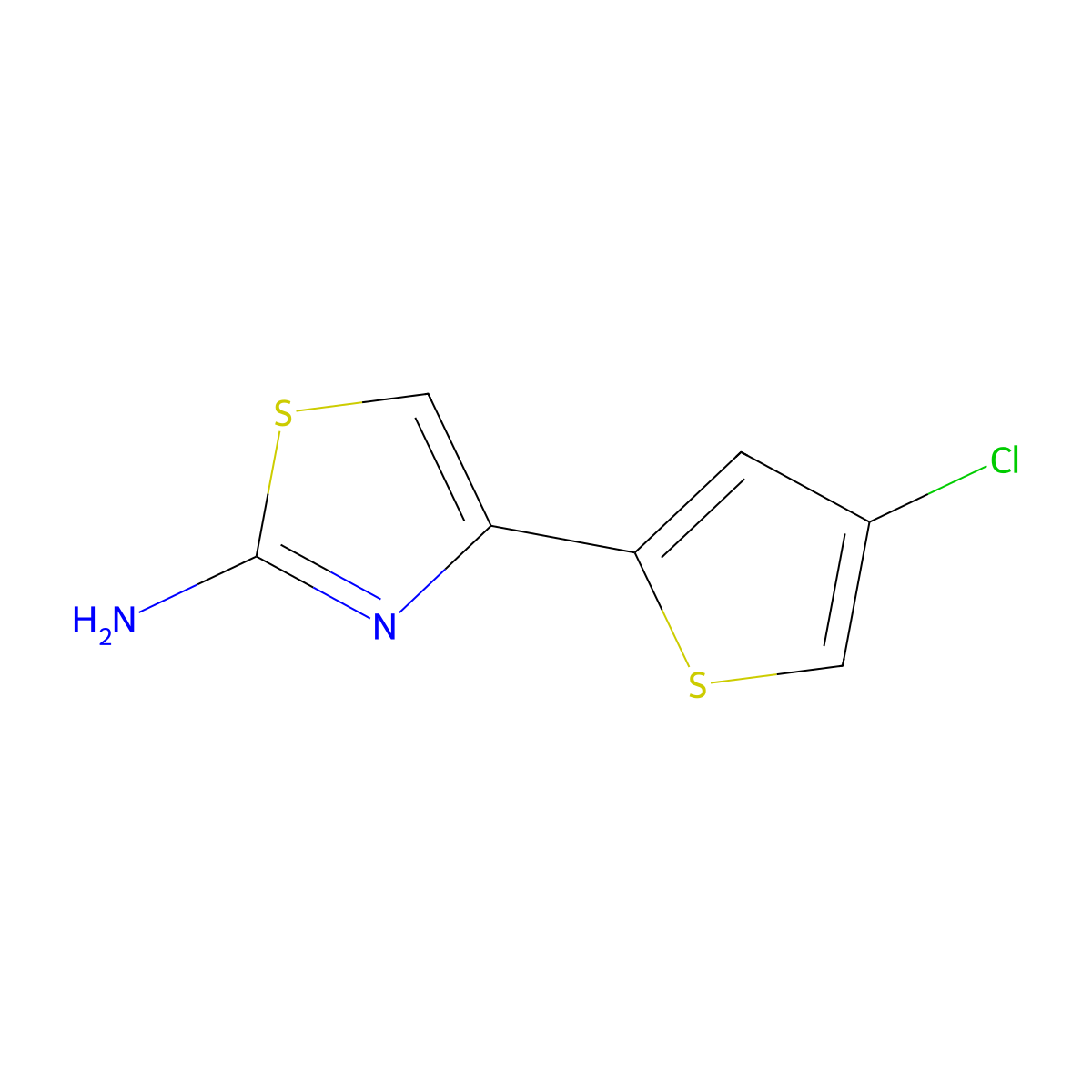 4-(4-Chlorothiophen-2-yl)-1,3-thiazol-2-amine molecular structure, CAS 570407-10-2
