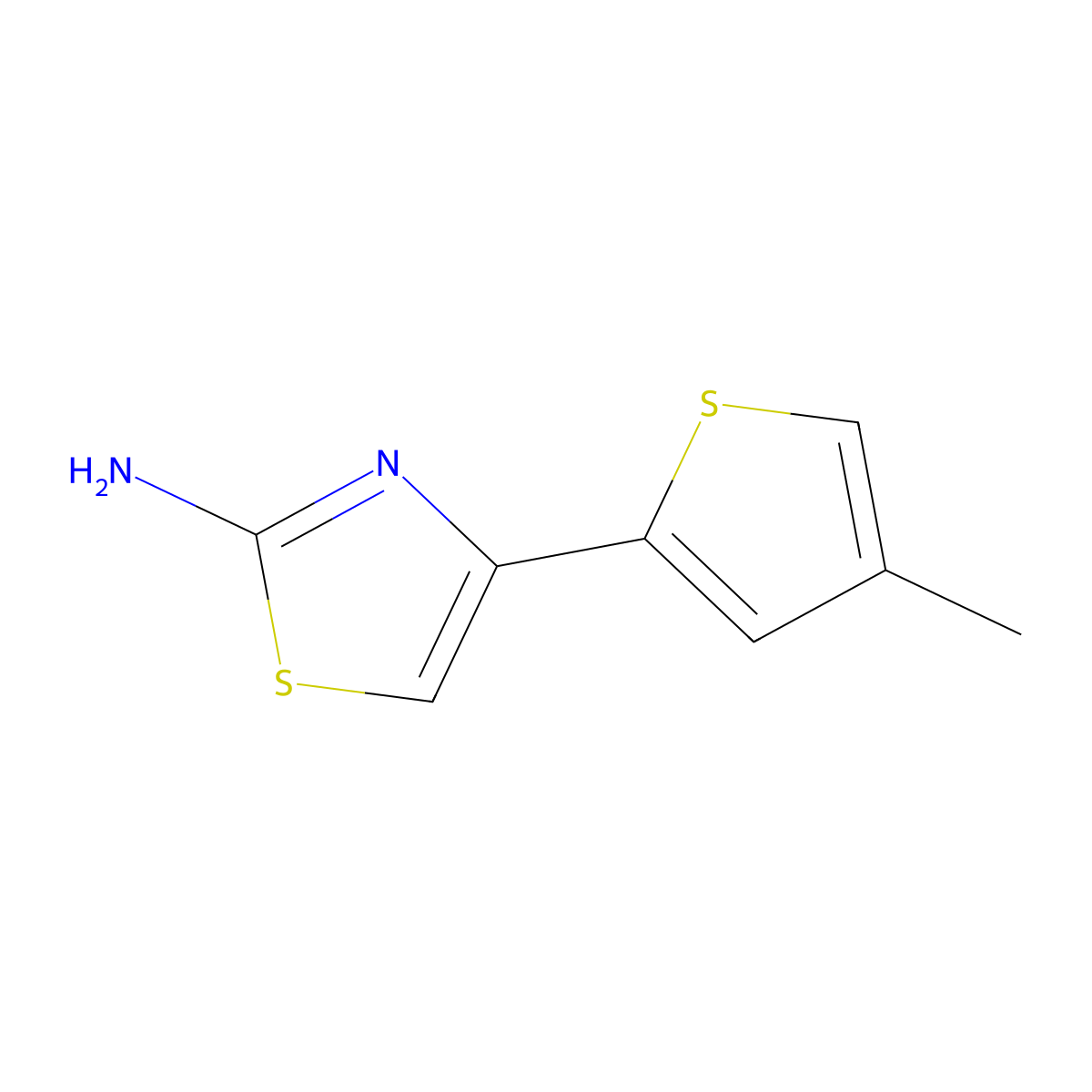 4-(4-Methylthiophen-2-yl)-1,3-thiazol-2-amine molecular structure, CAS 570407-14-6