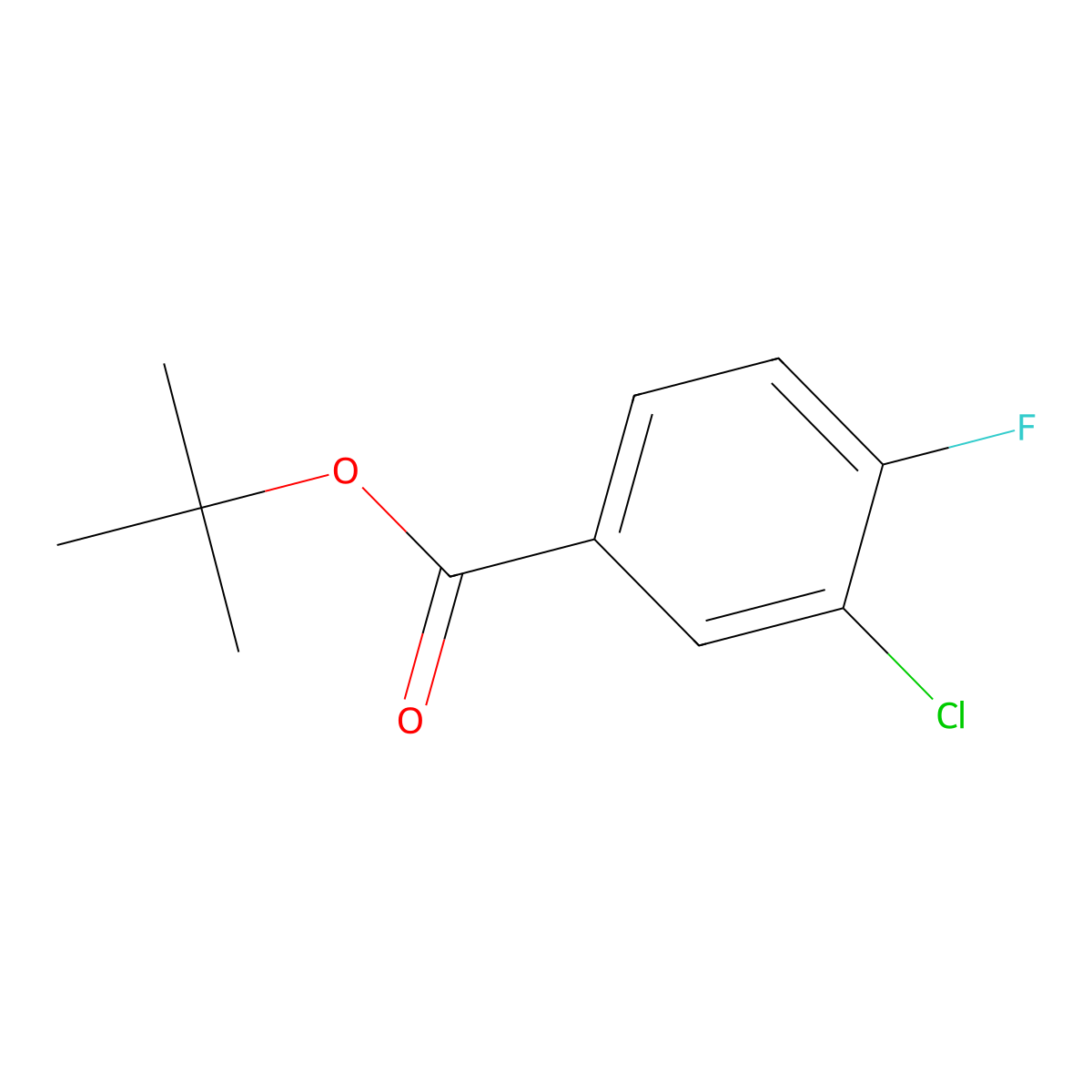 tert-Butyl 3-chloro-4-fluorobenzoate molecular structure, CAS 570407-88-4