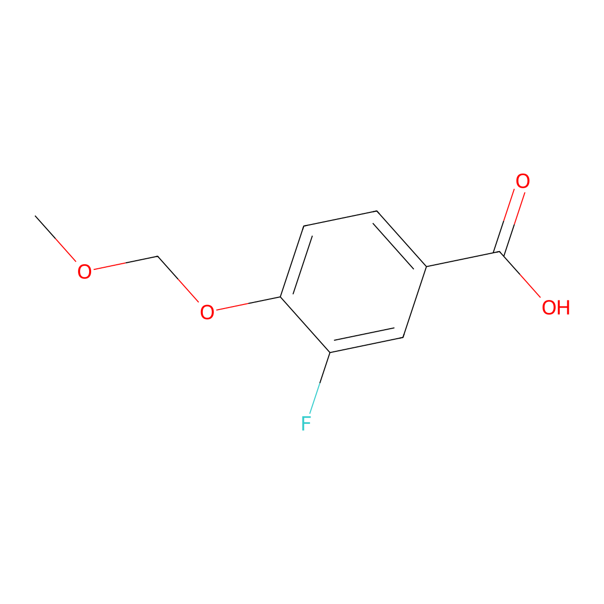 3-Fluoro-4-(methoxymethoxy)benzoic acid molecular structure, CAS 570408-32-1