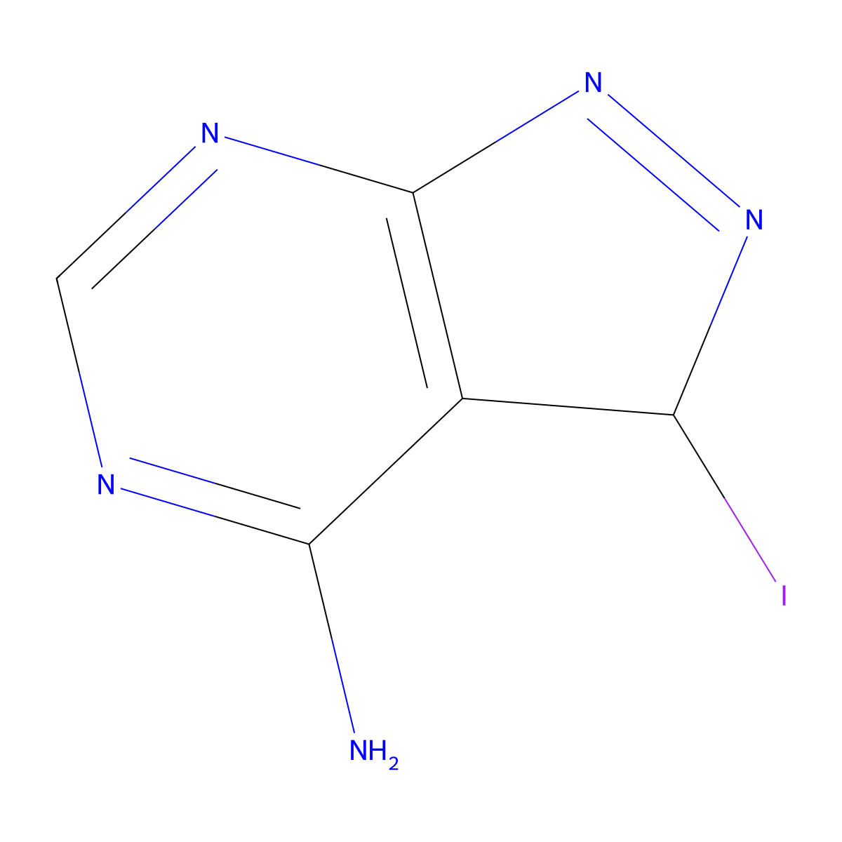 3-iodo-3H-Pyrazolo[3,4-d]pyrimidin-4-amine molecular structure, CAS 570409-85-7
