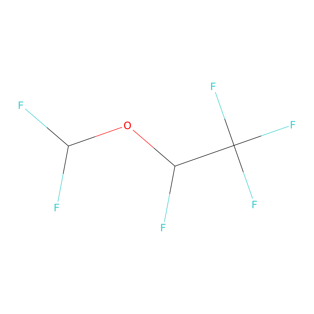 Desflurane molecular structure, CAS 57041-67-5