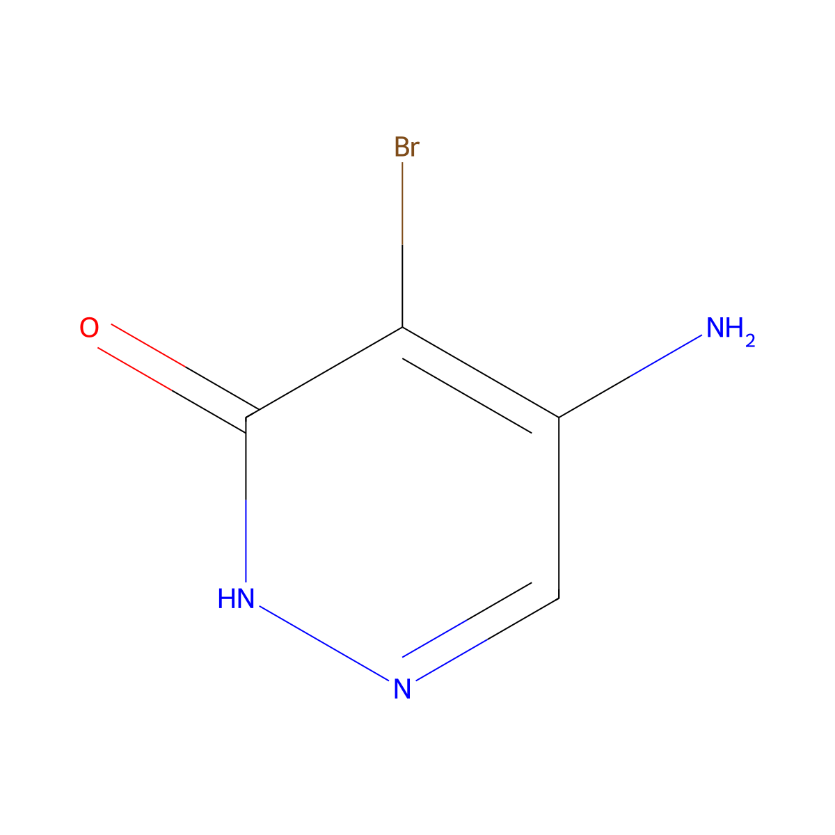 5-Amino-4-bromo-2,3-dihydropyridazin-3-one molecular structure, CAS 57041-96-0