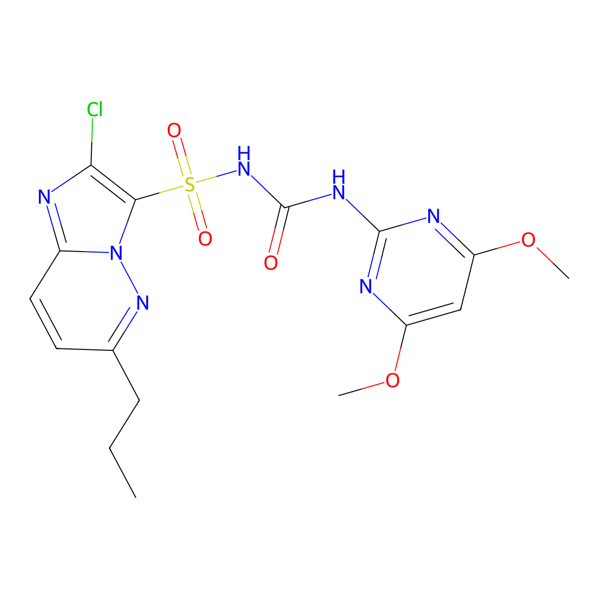 Propyrisulfuron molecular structure, CAS 570415-88-2