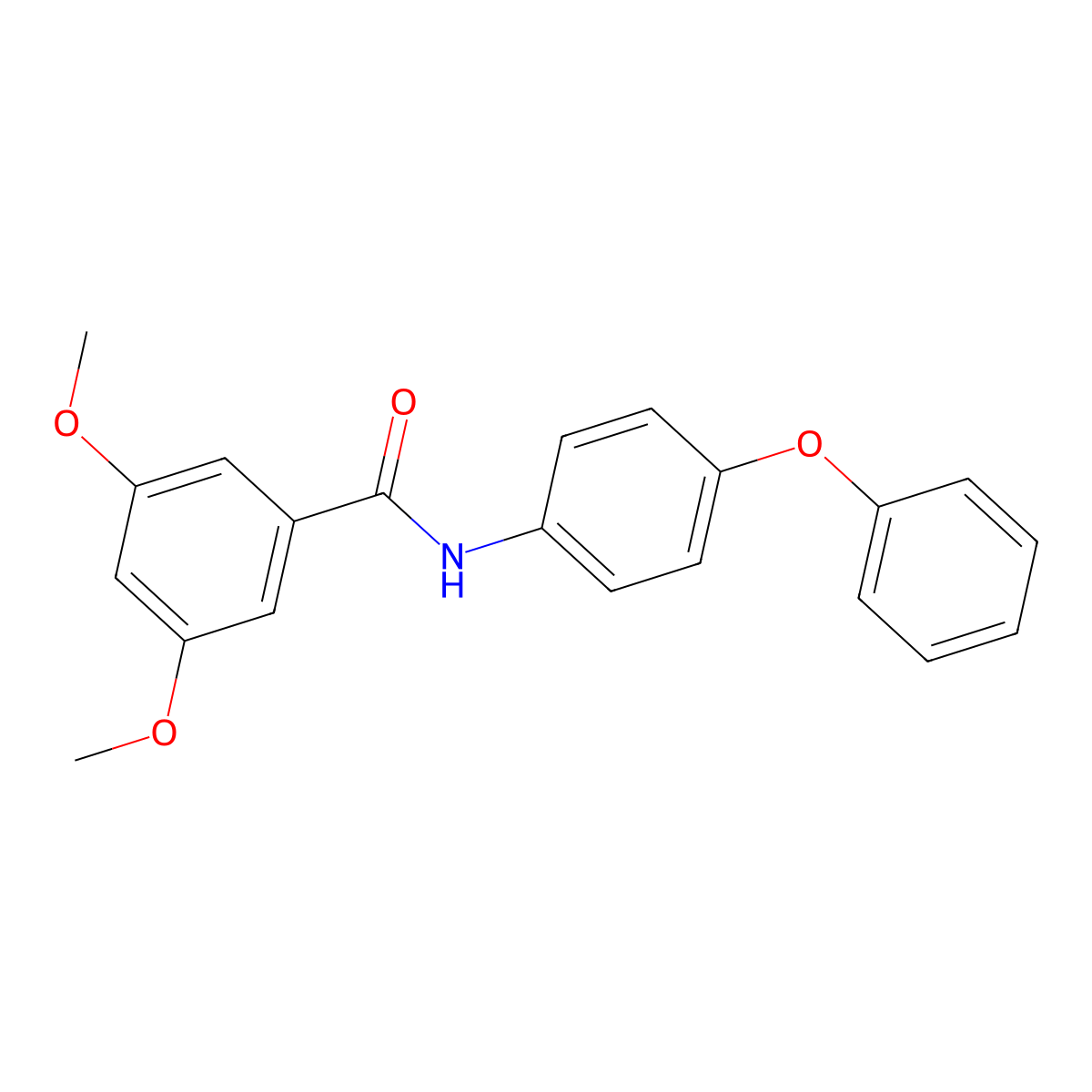 3,5-dimethoxy-N-(4-phenoxyphenyl)benzamide molecular structure, CAS 570416-93-2