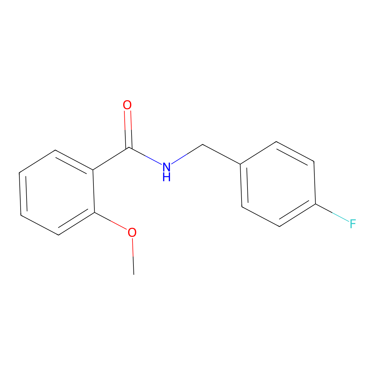 N-(4-fluorobenzyl)-2-methoxybenzamide molecular structure, CAS 570417-09-3