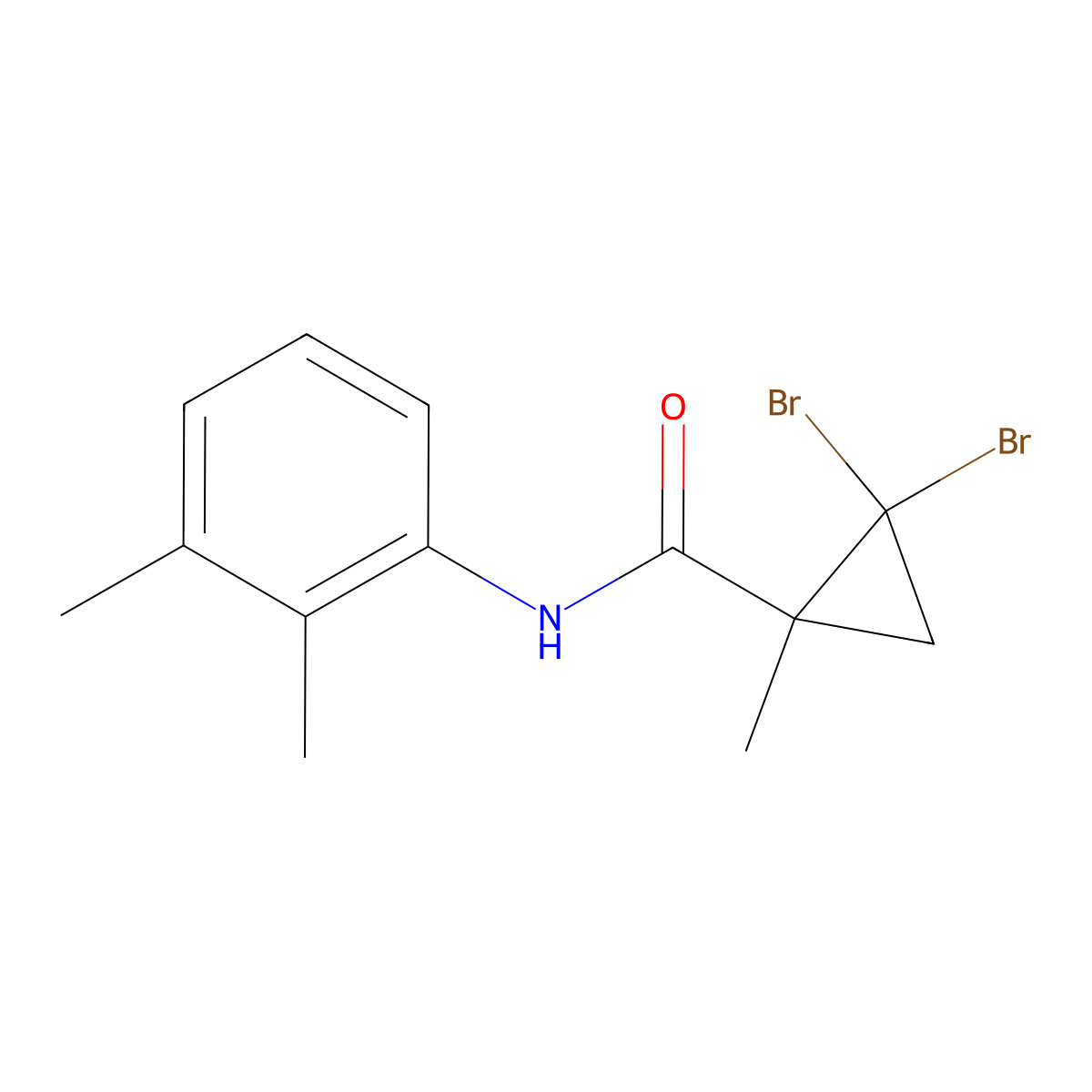 2,2-dibromo-N-(2,3-dimethylphenyl)-1-methylcyclopropanecarboxamide molecular structure, CAS 570417-64-0