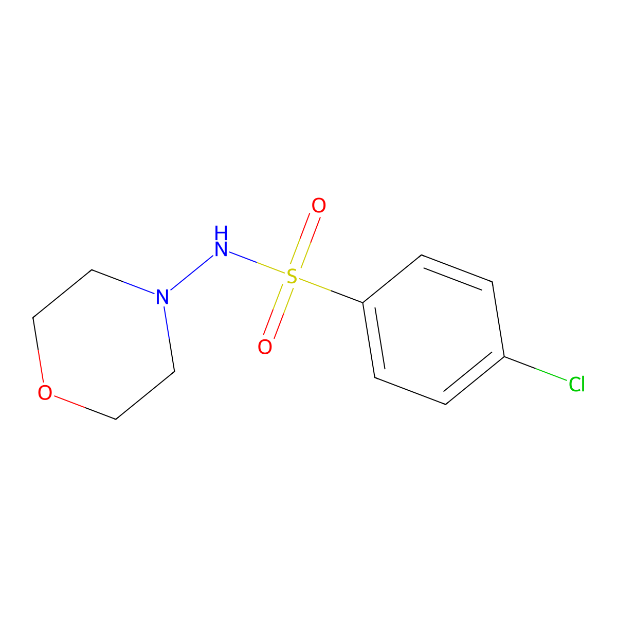 4-Chloro-N-morpholinobenzenesulfonamide molecular structure, CAS 570418-52-9