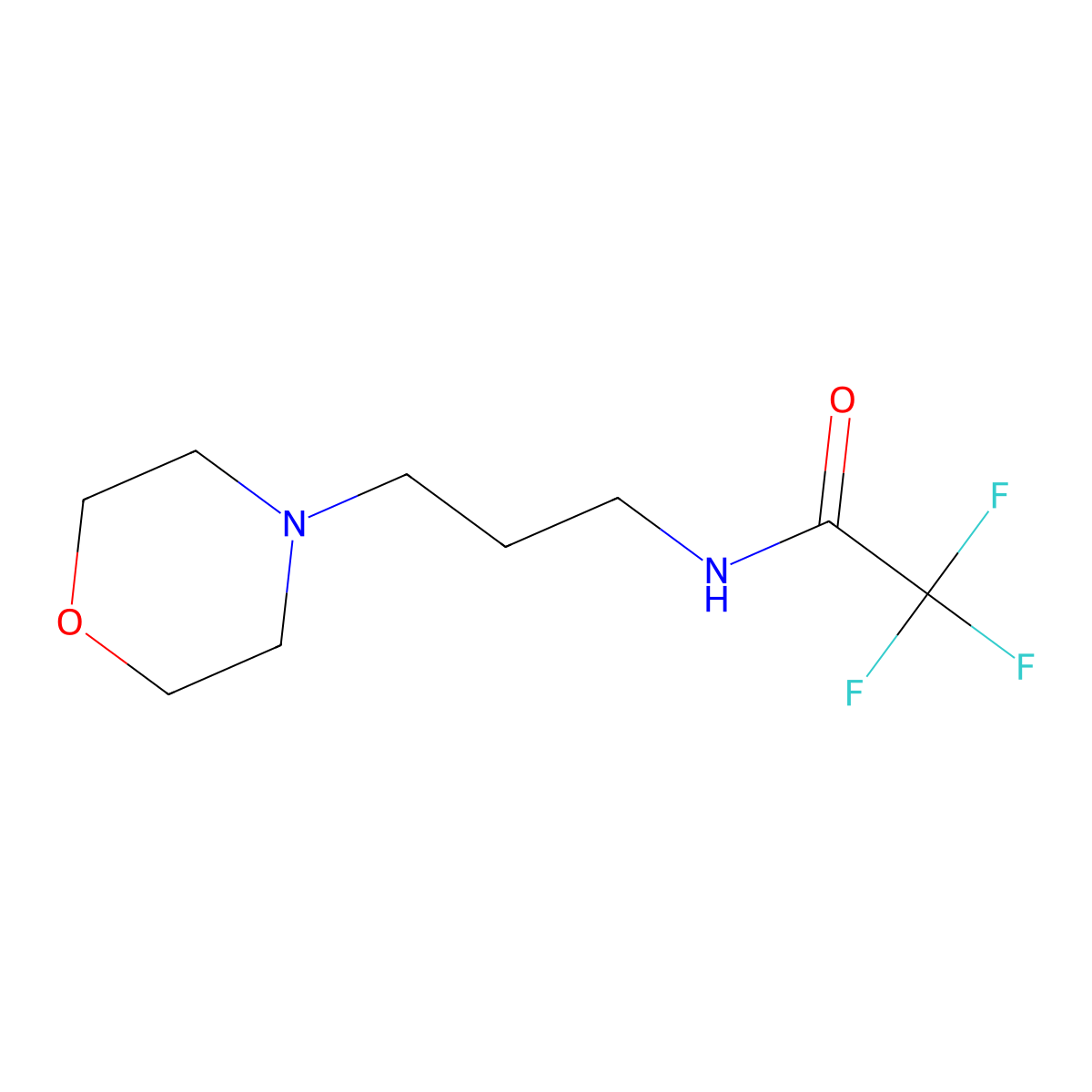 2,2,2-Trifluoro-N-(3-morpholin-4-yl-propyl)-acetamide molecular structure, CAS 570421-58-8