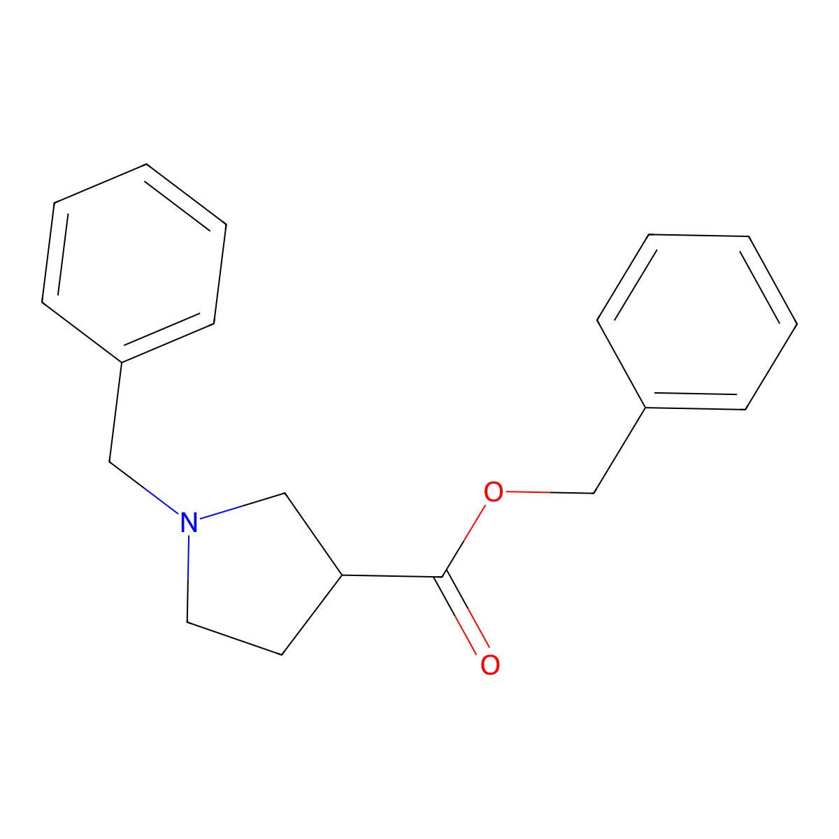 Benzyl N-Benzylpyrrolidine-3-carboxylate molecular structure, CAS 570423-97-1