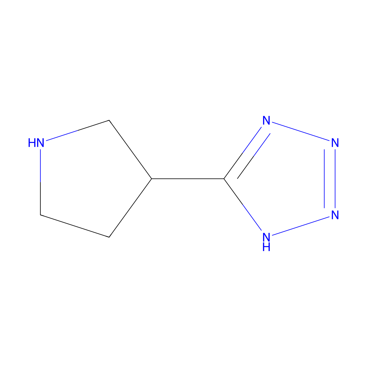 5-(Pyrrolidin-3-yl)-2H-tetrazole molecular structure, CAS 570424-05-4