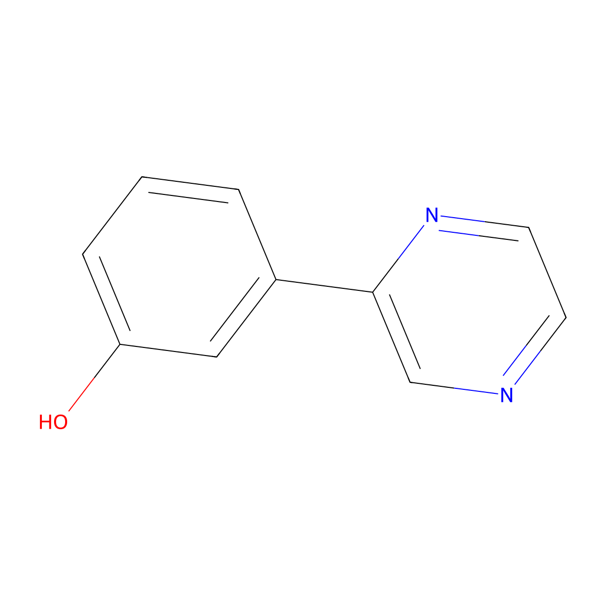3-Pyrazin-2-ylphenol molecular structure, CAS 570432-61-0
