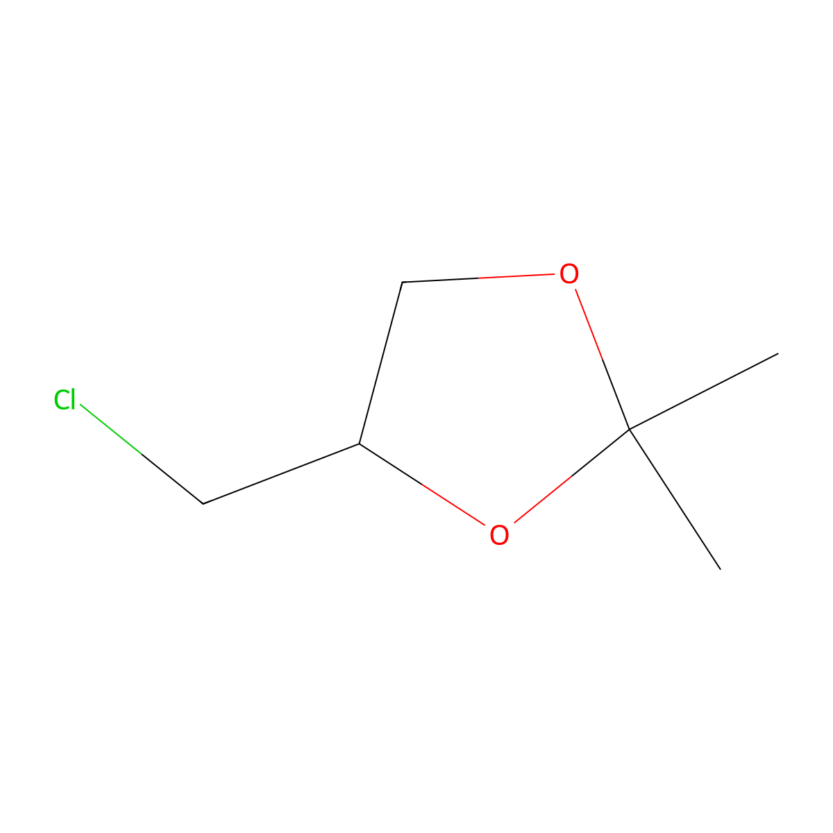 (R)-(+)-4-(Chloromethyl)-2,2-dimethyl-1,3-dioxolane molecular structure, CAS 57044-24-3