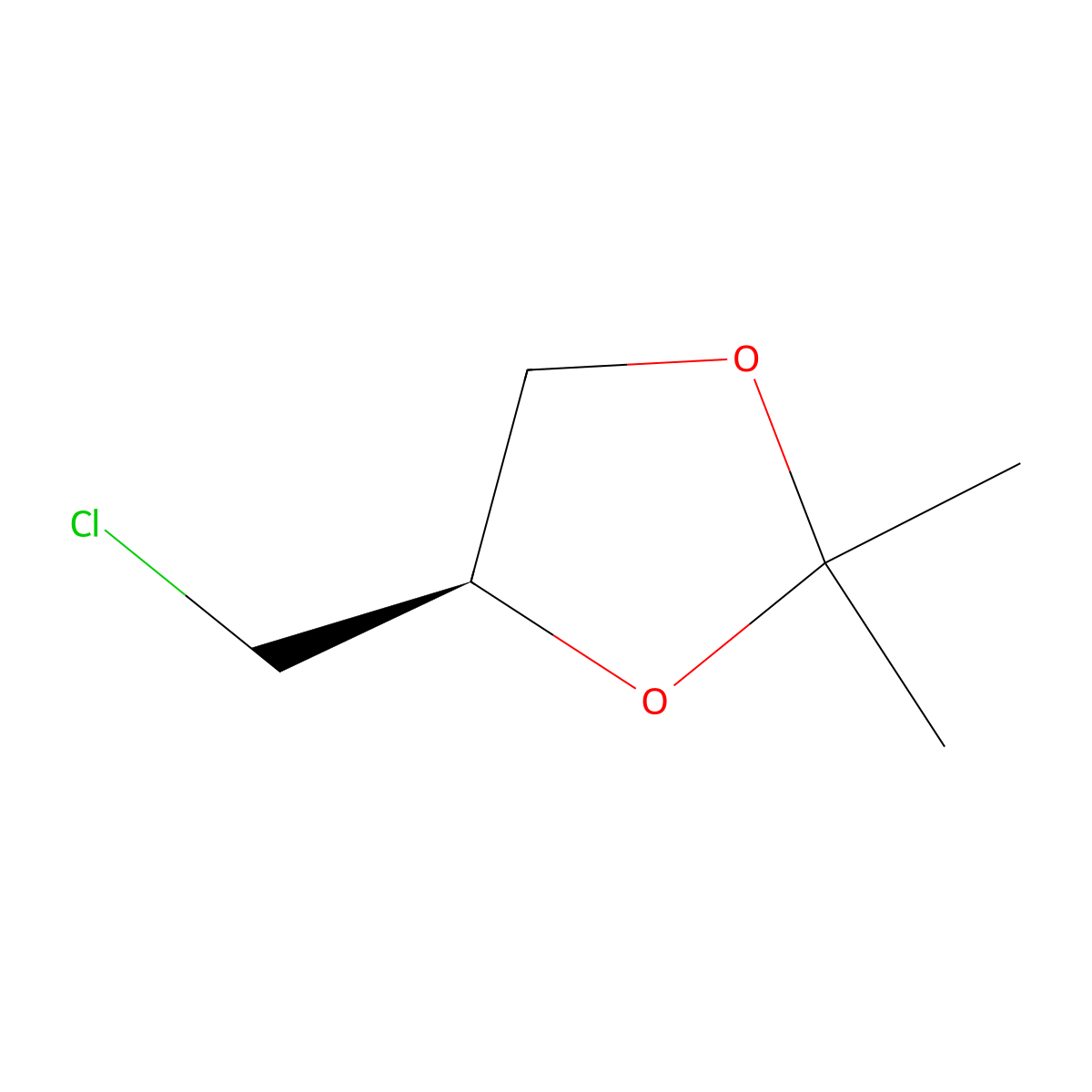 (R)-(+)-4-(Chloromethyl)-2,2-dimethyl-1,3-dioxolane molecular structure, CAS 57044-24-3