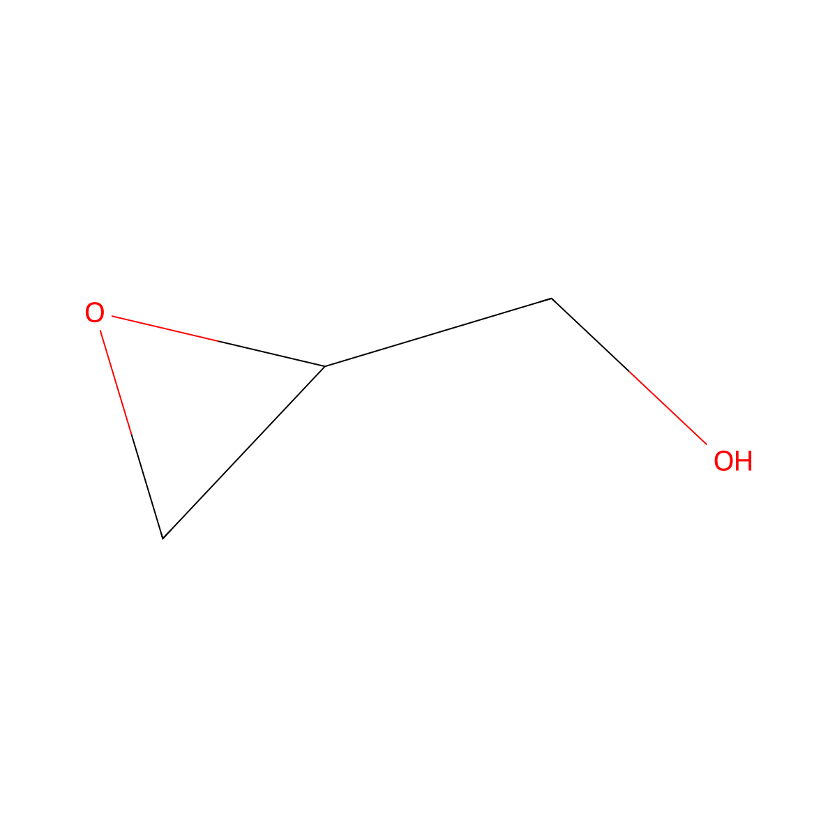 (+)-Glycidol molecular structure, CAS 57044-25-4
