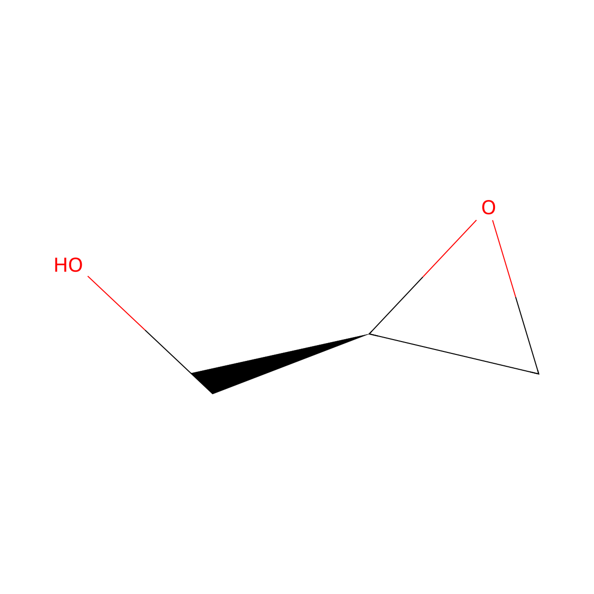(+)-Glycidol molecular structure, CAS 57044-25-4