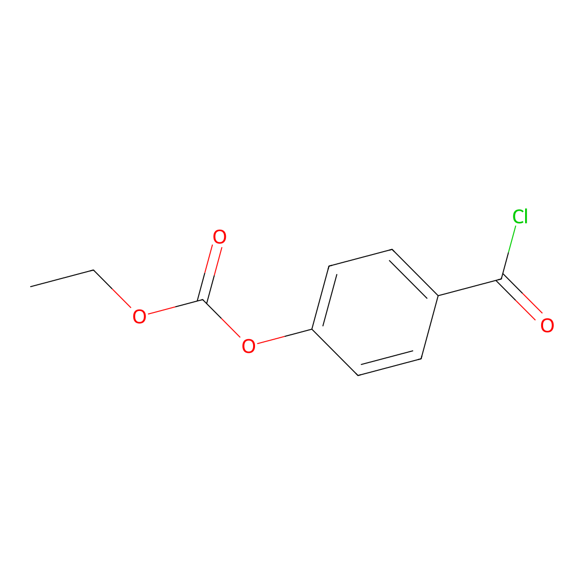 4-(Carbonochloridoyl)phenyl ethyl carbonate molecular structure, CAS 57045-26-8