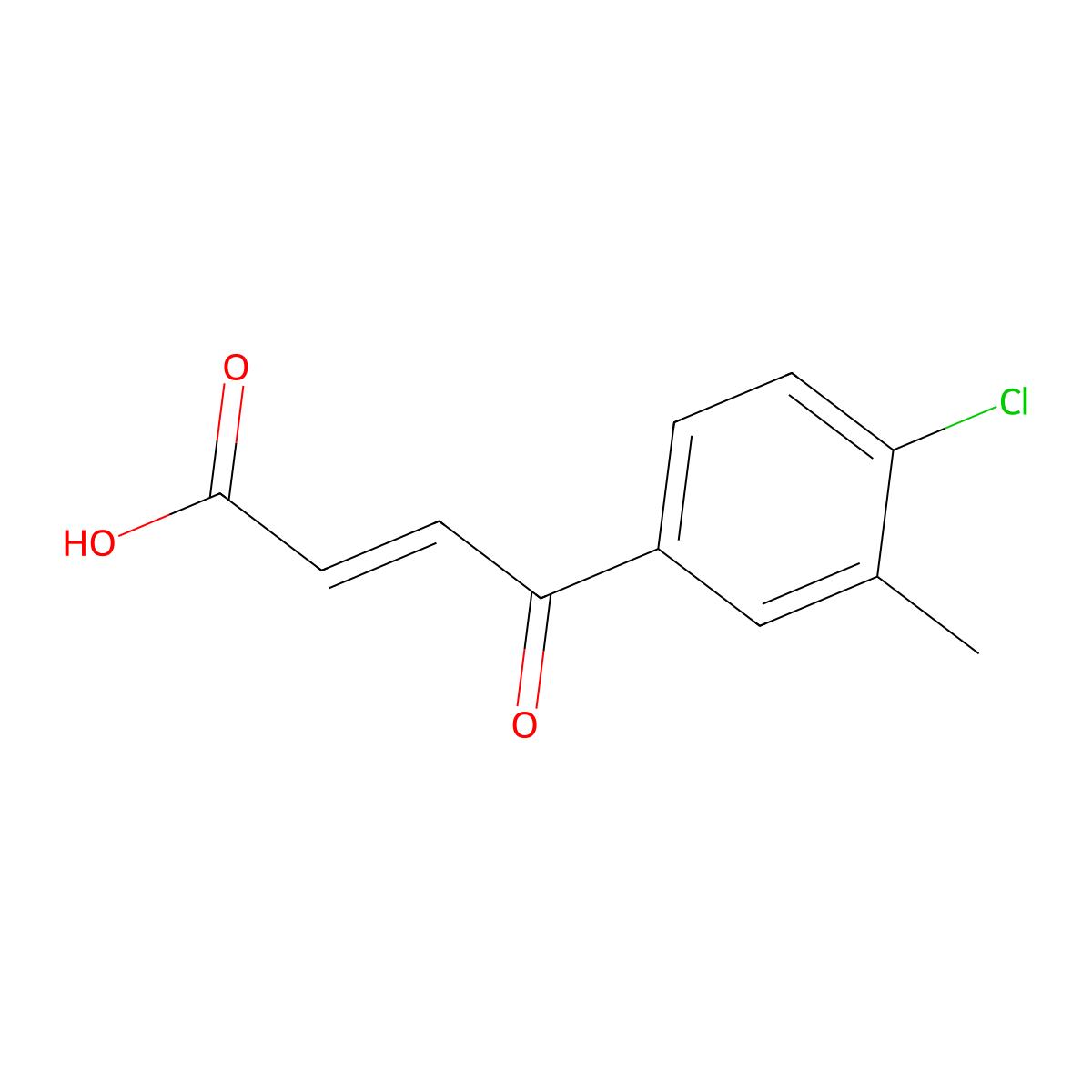 4-(4-Chloro-3-methylphenyl)-4-oxobut-2-enoic acid molecular structure, CAS 57045-34-8