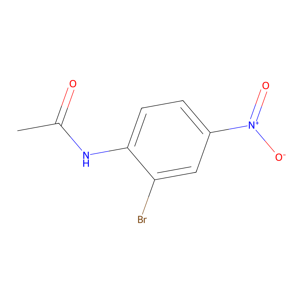 N-(2-bromo-4-nitrophenyl)acetamide molecular structure, CAS 57045-86-0