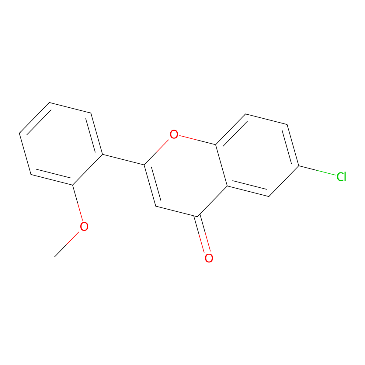 6-Chloro-2-(2-methoxyphenyl)chromen-4-one molecular structure, CAS 57048-96-1