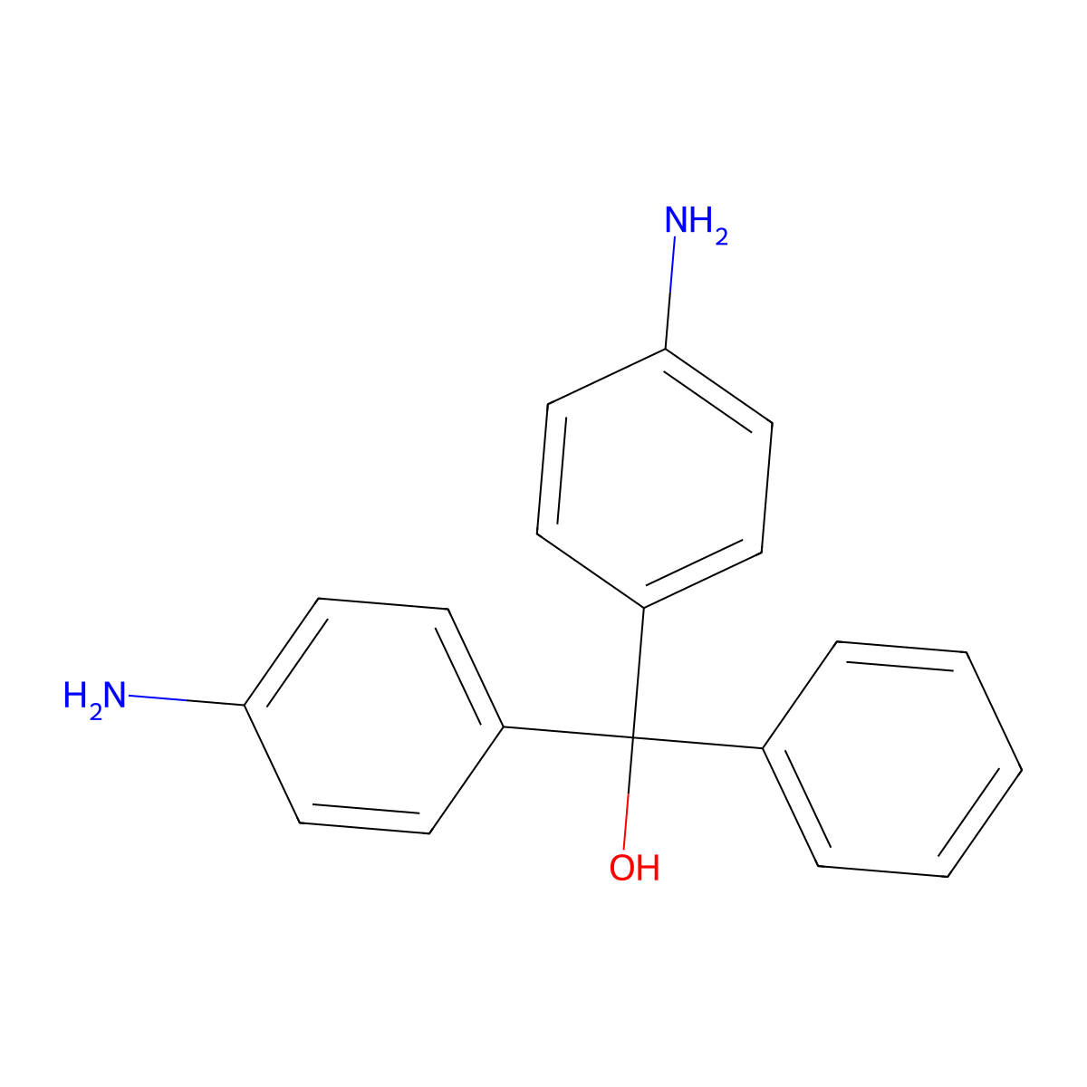 4,4'-Diaminotrityl alcohol molecular structure, CAS 57049-35-1