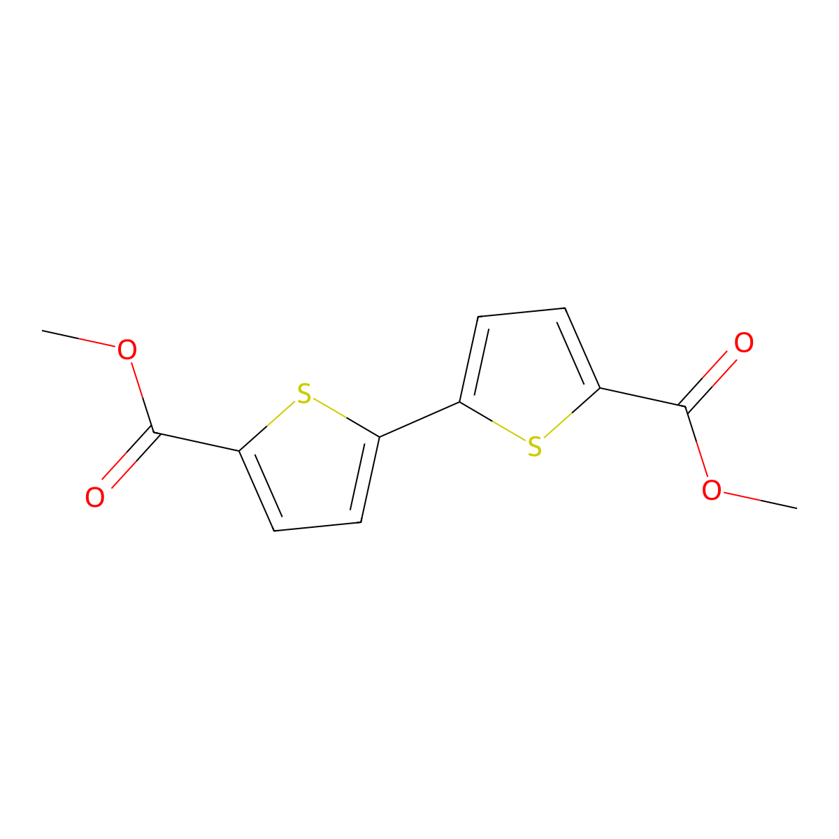 Dimethyl [2,2'-bithiophene]-5,5'-dicarboxylate molecular structure, CAS 5705-92-0