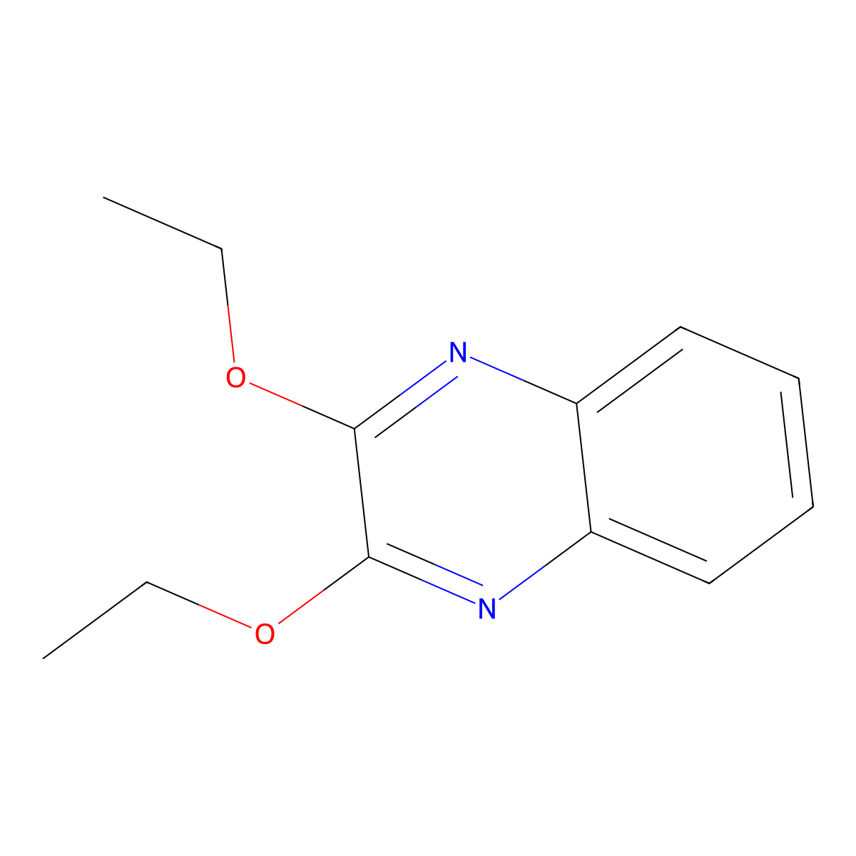 2,3-Diethoxyquinoxaline molecular structure, CAS 57050-66-5