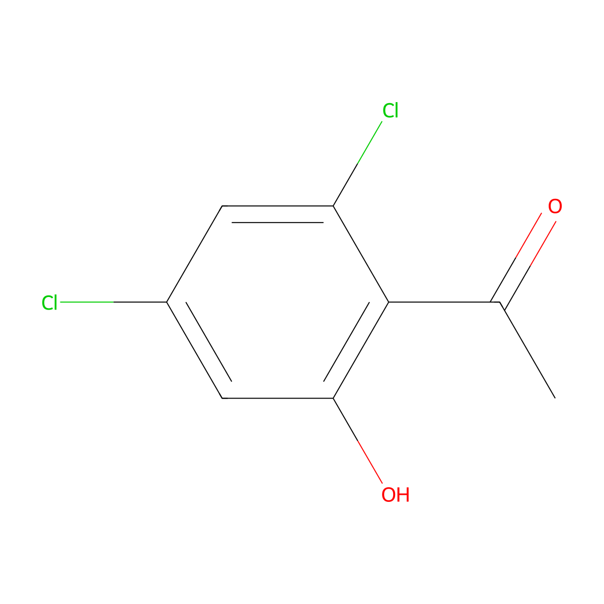 1-(2,4-Dichloro-6-hydroxyphenyl)ethanone molecular structure, CAS 57051-50-0