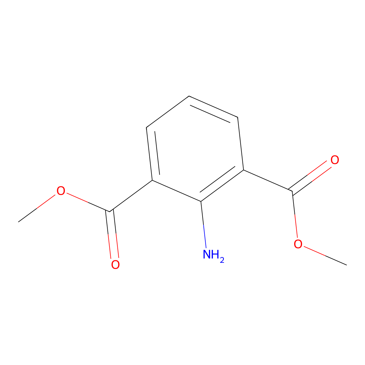 Dimethyl 2-aminoisophthalate molecular structure, CAS 57053-02-8