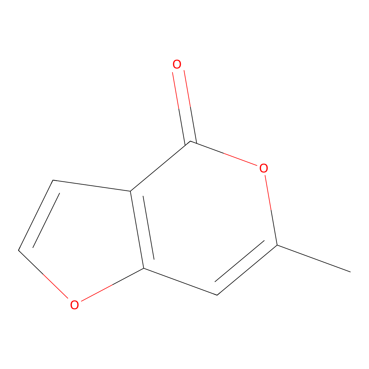 6-methyl-4H-furo[3,2-c]pyran-4-one molecular structure, CAS 57053-19-7