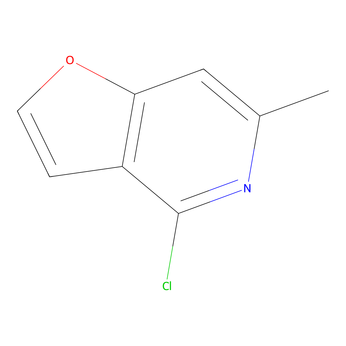 4-Chloro-6-methylfuro(3,2-c)pyridine molecular structure, CAS 57053-31-3