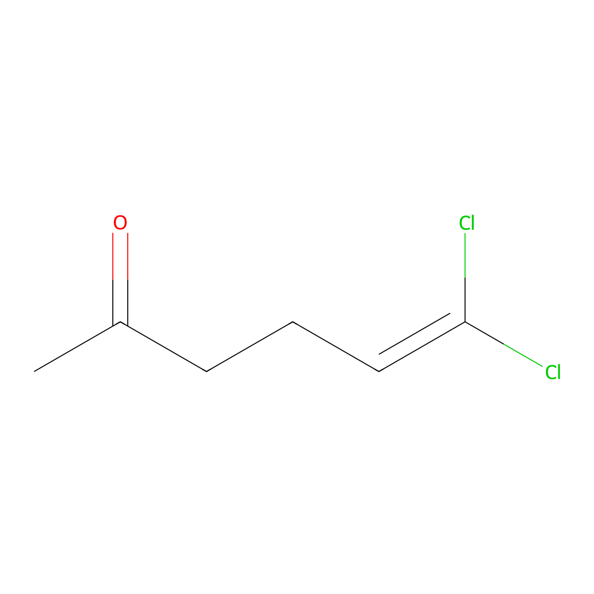 6,6-Dichlorohex-5-en-2-one molecular structure, CAS 57054-18-9