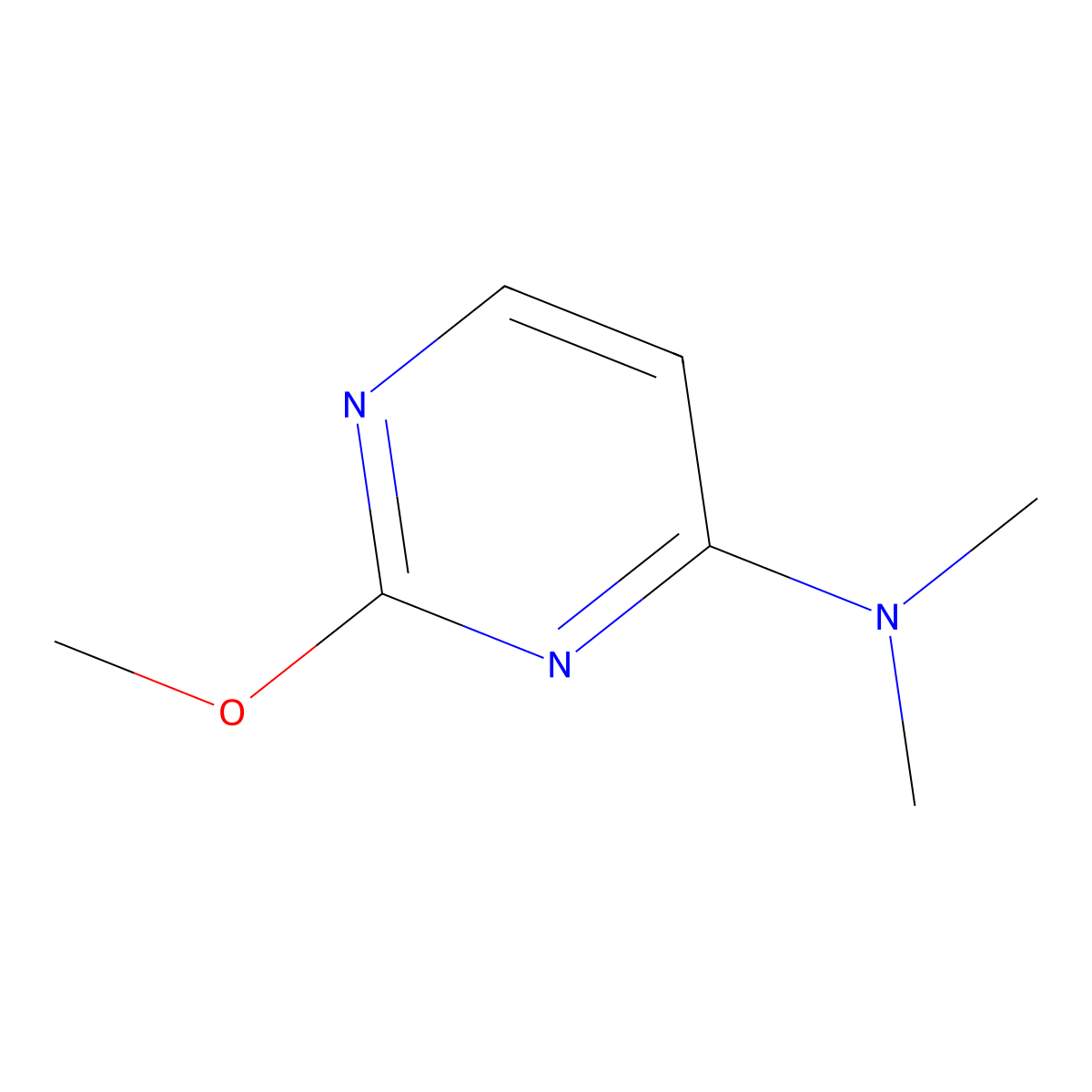 2-Methoxy-N,N-dimethylpyrimidin-4-amine molecular structure, CAS 57054-82-7