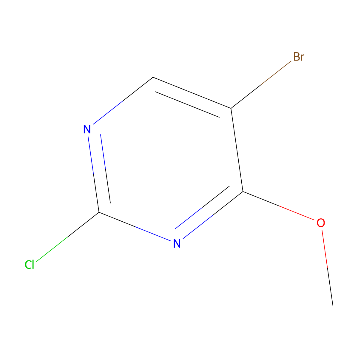 5-Bromo-2-chloro-4-methoxypyrimidine molecular structure, CAS 57054-92-9