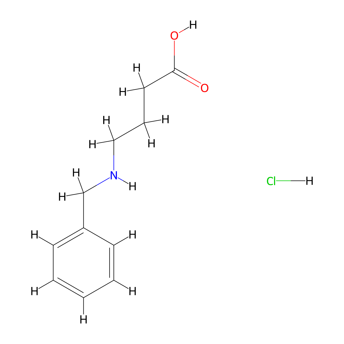 4-(Benzylamino)butyric acid hydrochloride molecular structure, CAS 57054-96-3