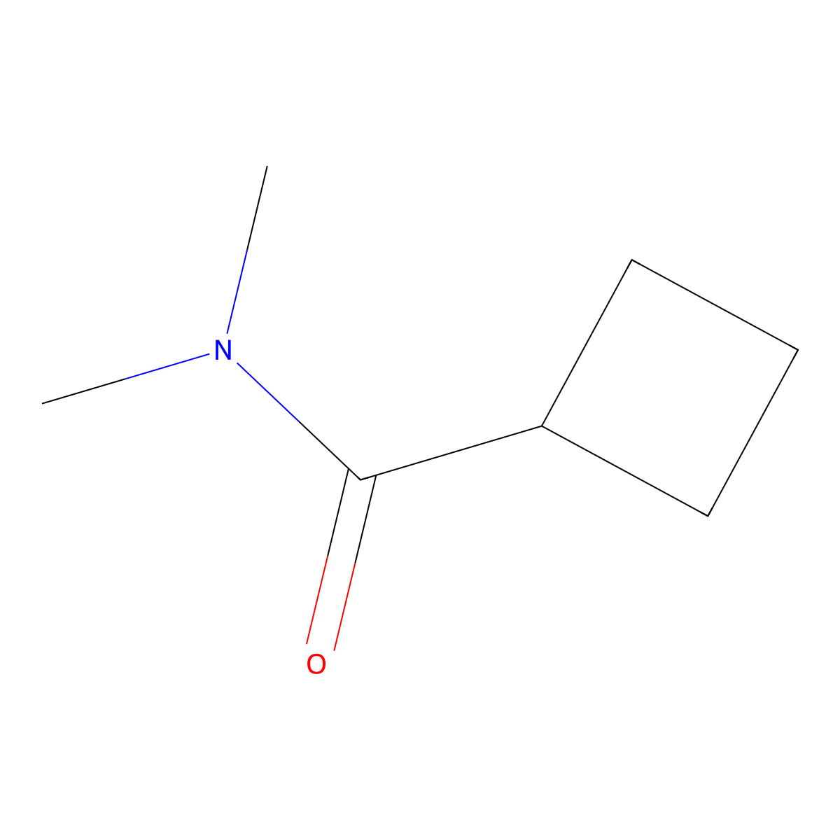 n,n-Dimethylcyclobutanecarboxamide molecular structure, CAS 57056-80-1