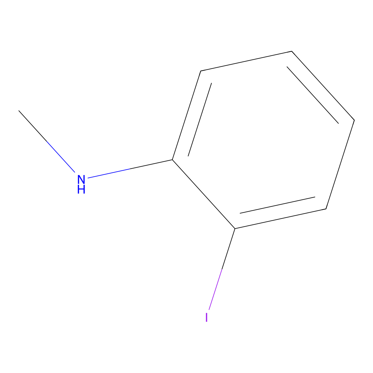 2-iodo-N-methylaniline molecular structure, CAS 57056-93-6