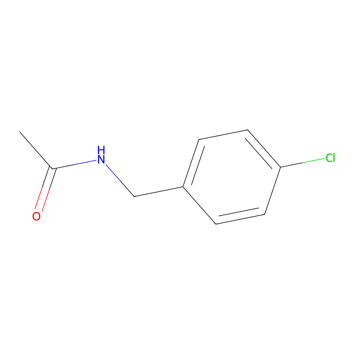 N-((4-Chlorophenyl)methyl)acetamide molecular structure, CAS 57058-33-0
