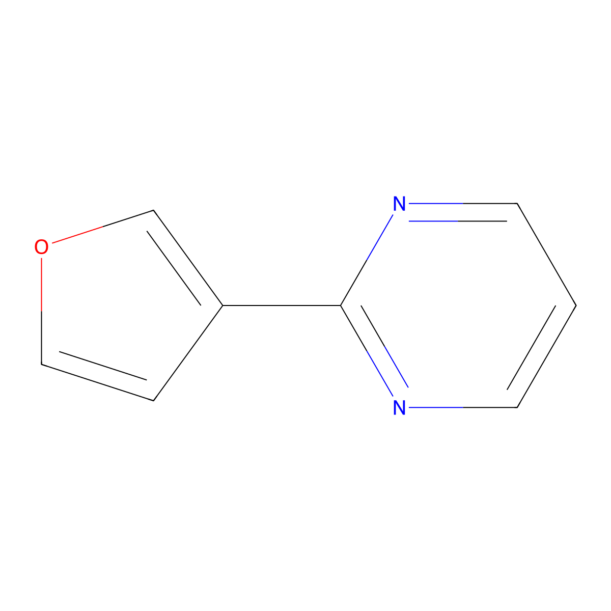 2-(Furan-3-yl)pyrimidine molecular structure, CAS 57059-10-6