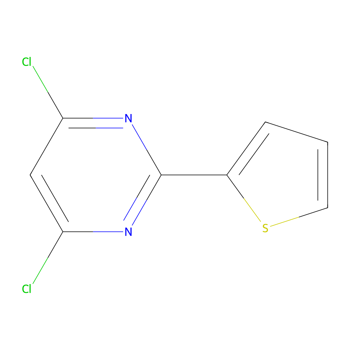 4,6-Dichloro-2-(2-thienyl)pyrimidine molecular structure, CAS 57059-13-9