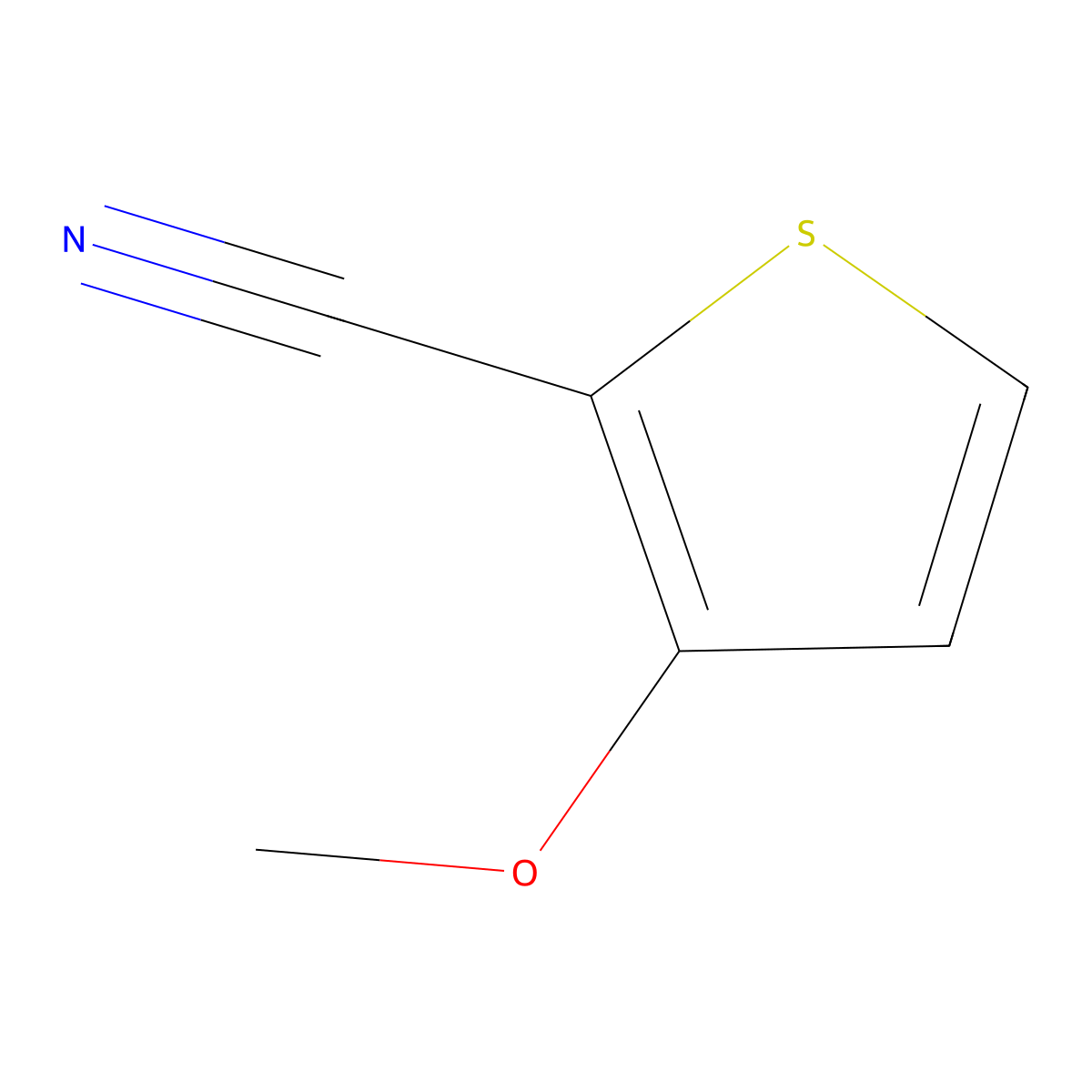 3-Methoxythiophene-2-carbonitrile molecular structure, CAS 57059-18-4