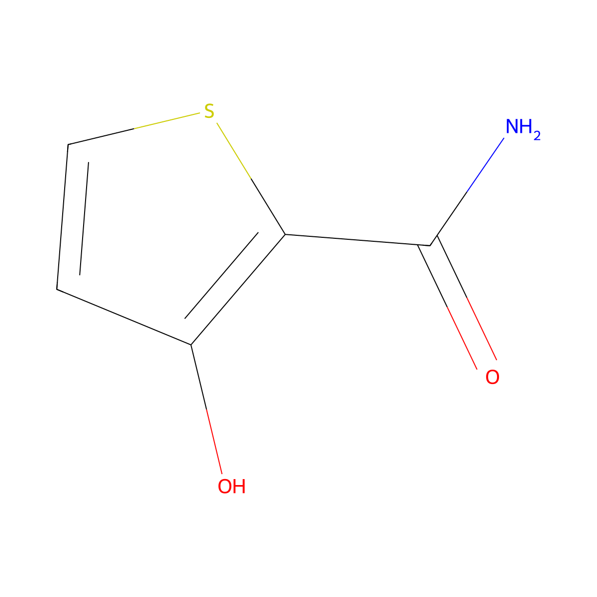 3-Hydroxythiophene-2-carboxamide molecular structure, CAS 57059-24-2