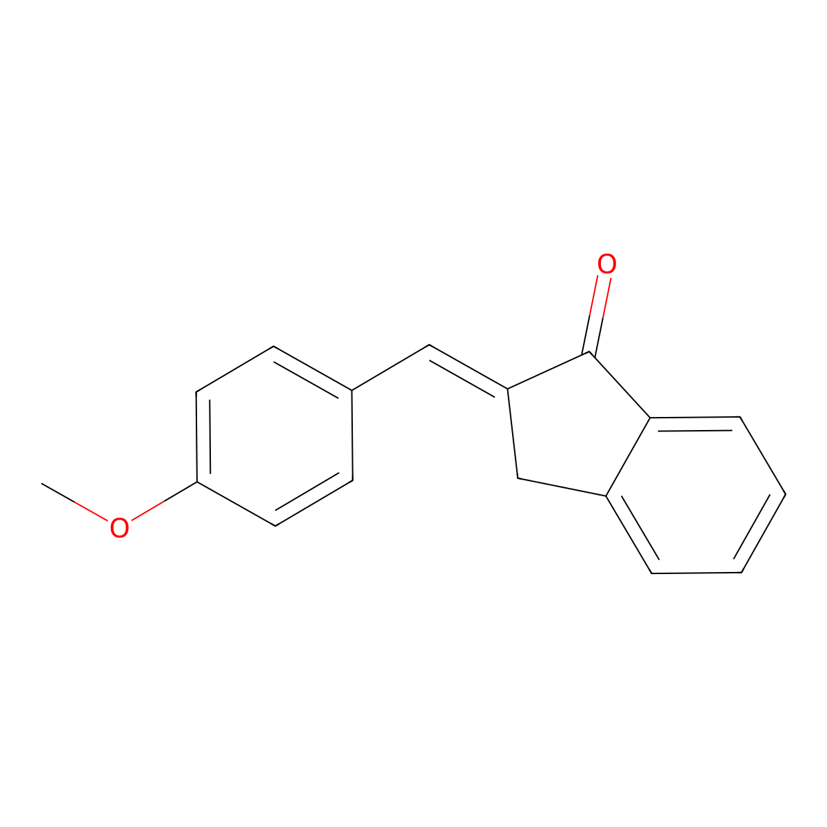 2-[(4-methoxyphenyl)methylidene]-2,3-dihydro-1H-inden-1-one molecular structure, CAS 5706-14-9