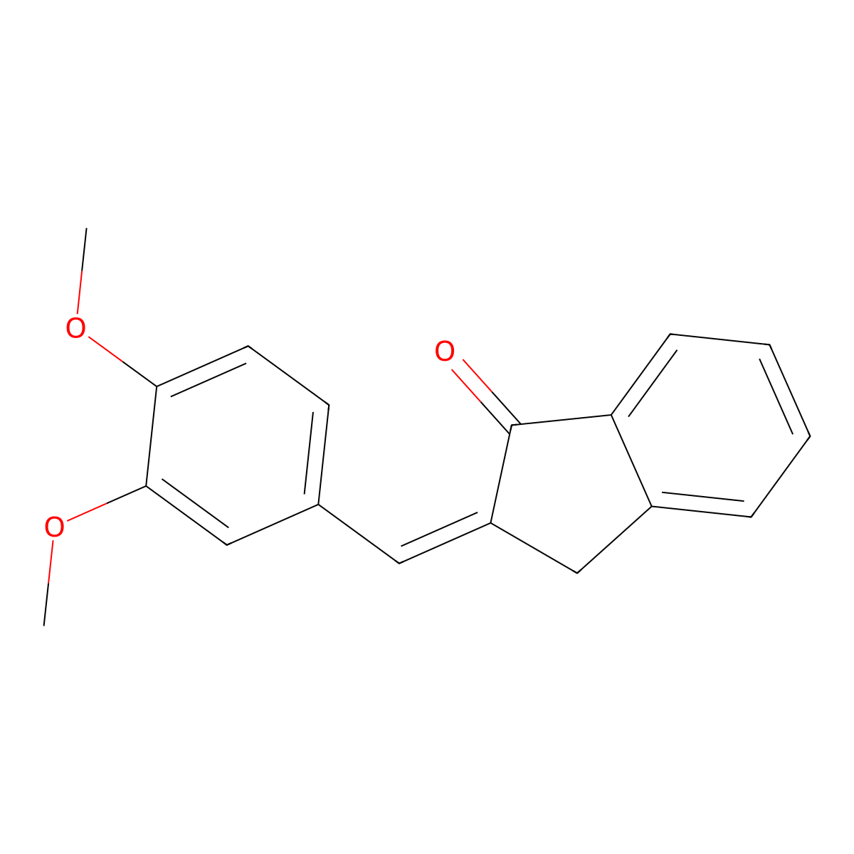 2-((3,4-Dimethoxyphenyl)methylene)-2,3-dihydro-1H-inden-1-one molecular structure, CAS 5706-15-0