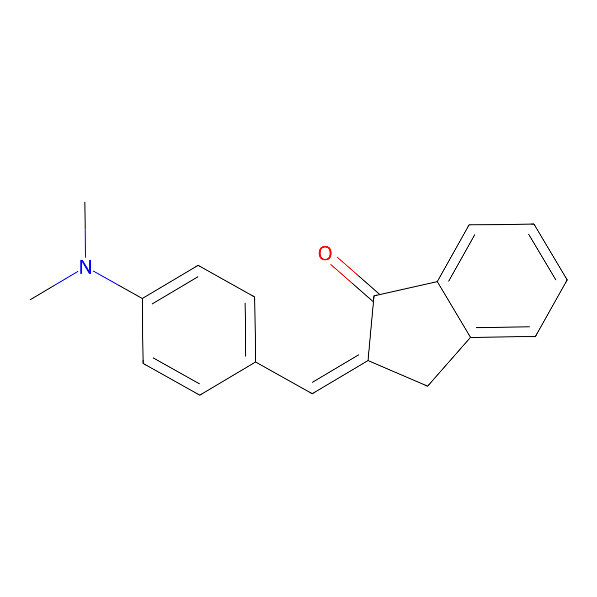2-[[4-(Dimethylamino)phenyl]methylene]-2,3-dihydro-1H-inden-1-one molecular structure, CAS 5706-20-7