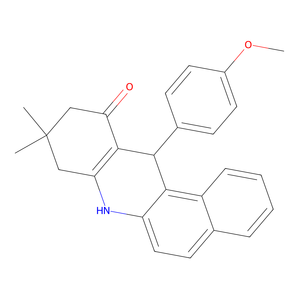 12-(4-methoxyphenyl)-9,9-dimethyl-8,9,10,12-tetrahydrobenzo[a]acridin-11(7H)-one molecular structure, CAS 5706-86-5