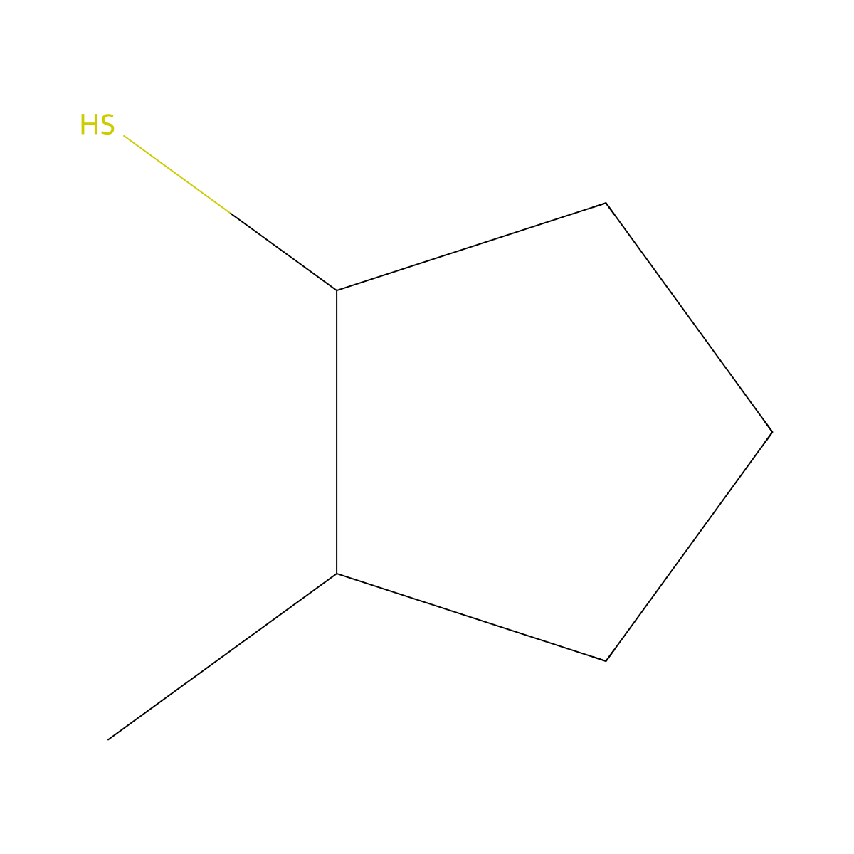 2-Methylcyclopentanethiol molecular structure, CAS 57067-19-3