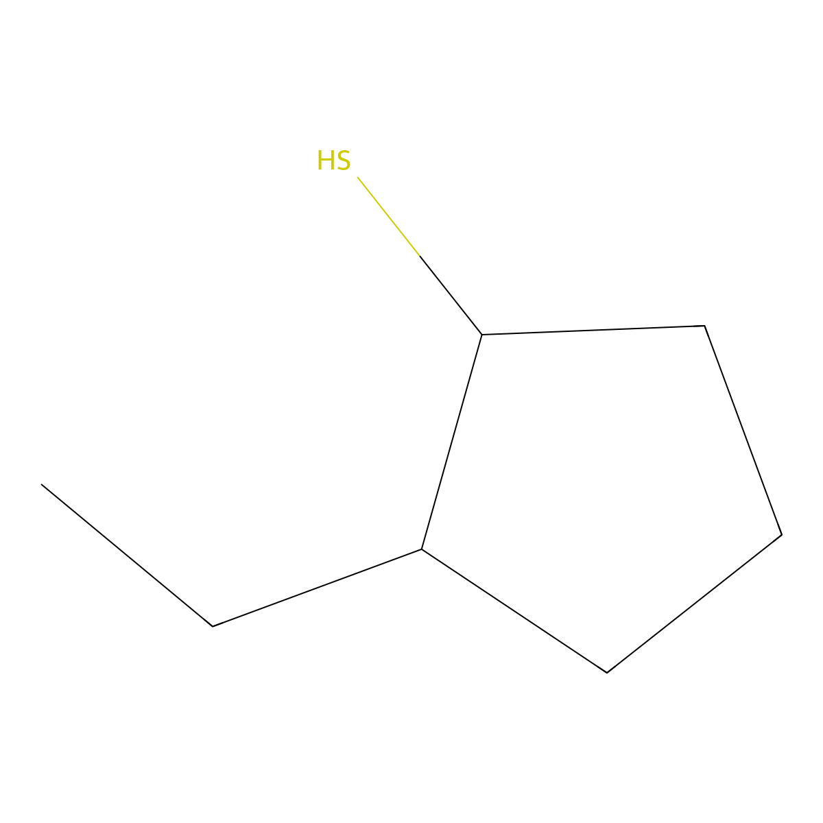 2-Ethylcyclopentane-1-thiol molecular structure, CAS 57067-35-3