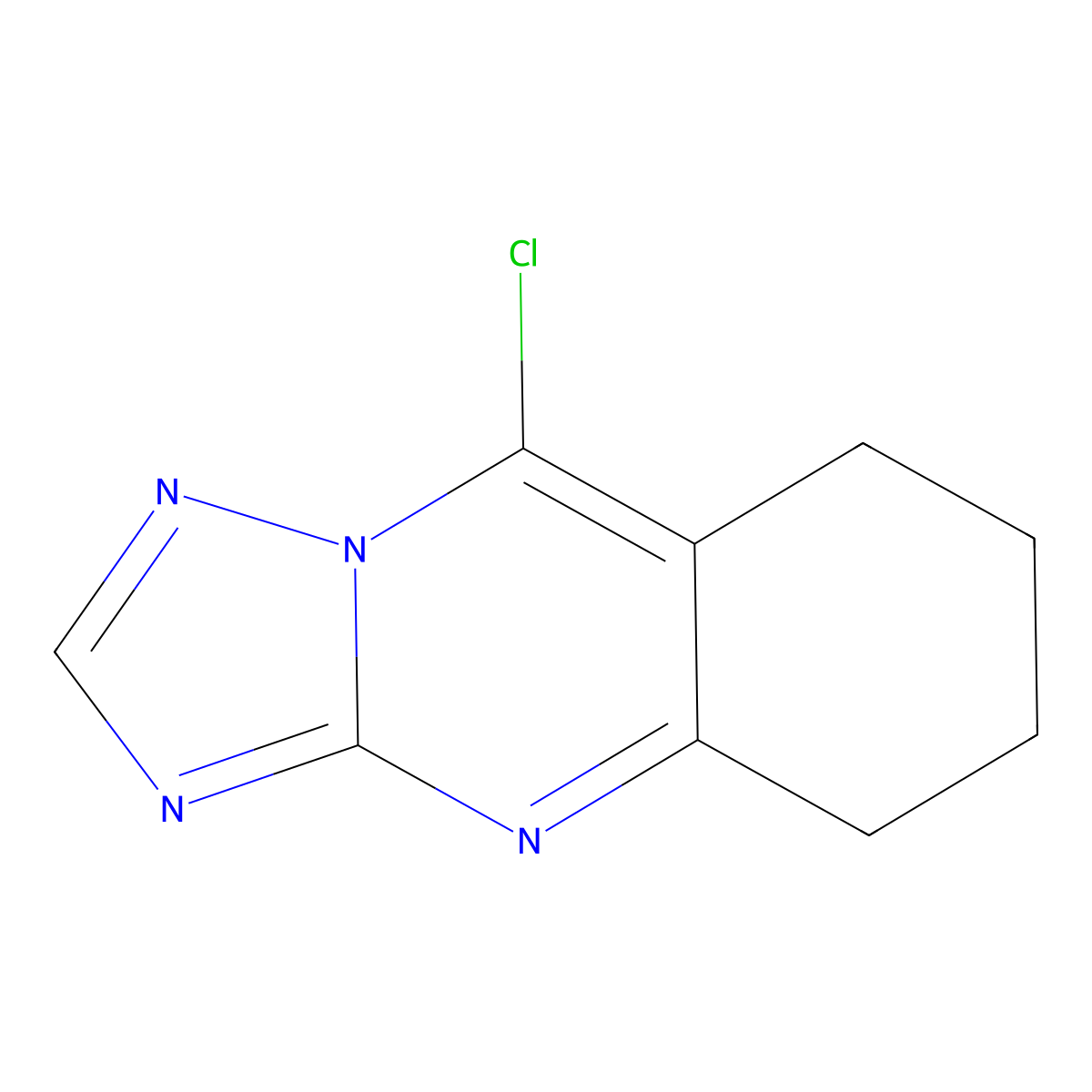9-Chloro-5h,6h,7h,8h-[1,2,4]triazolo[3,2-b]quinazoline molecular structure, CAS 57070-37-8
